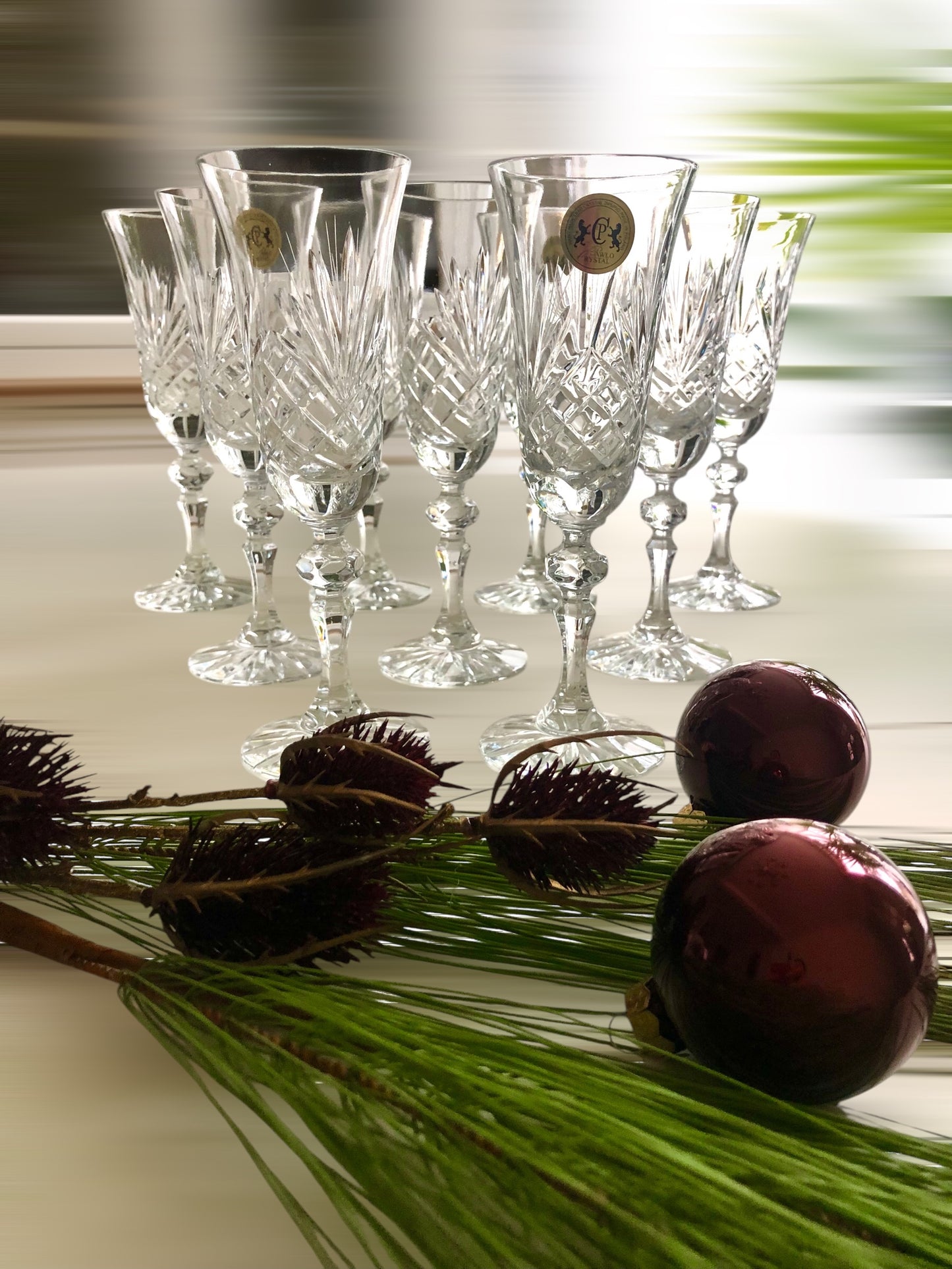 kristallen champagnefluiten