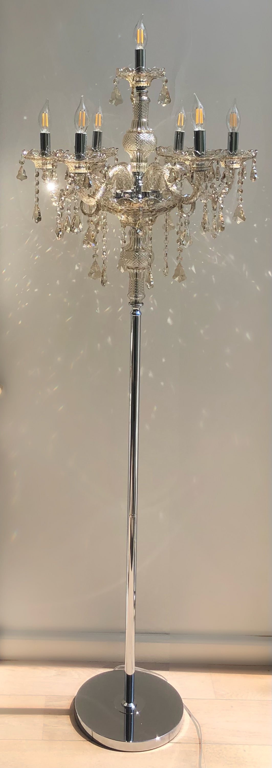 Kristallen staande lamp