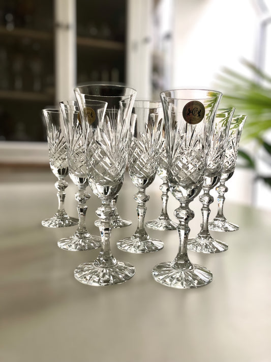 kristallen champagnefluiten